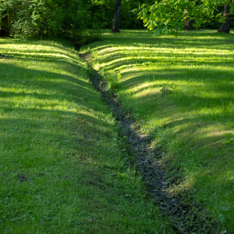 drainage and drainage system in the park